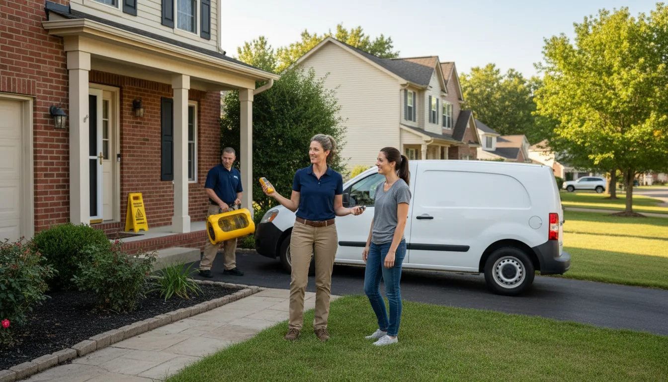 Residential water damage restoration in Dickens, NE